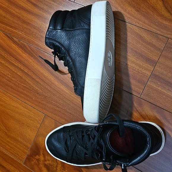 UGG Olli High Top Sneakers Women’s Size 8.5 Black Leather Casual Street Style - Picture 12 of 16